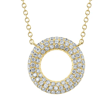 Open Diamond Circle Necklace - Kelly Wade Jewelers
