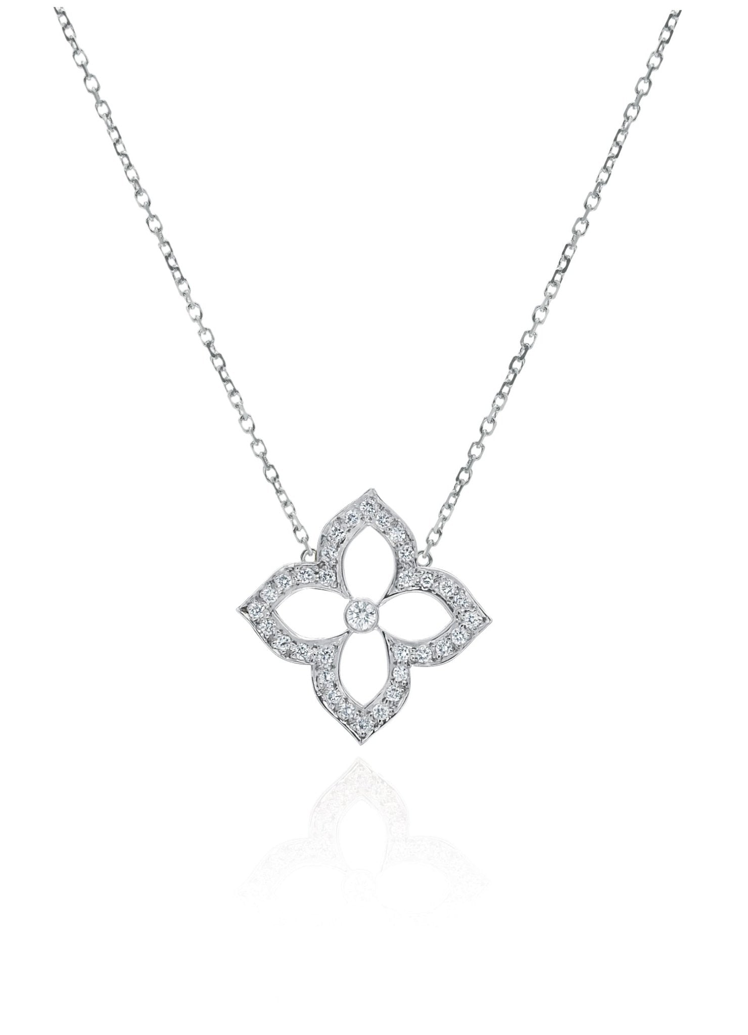 Open Diamond Flower Necklace - Kelly Wade Jewelers Store