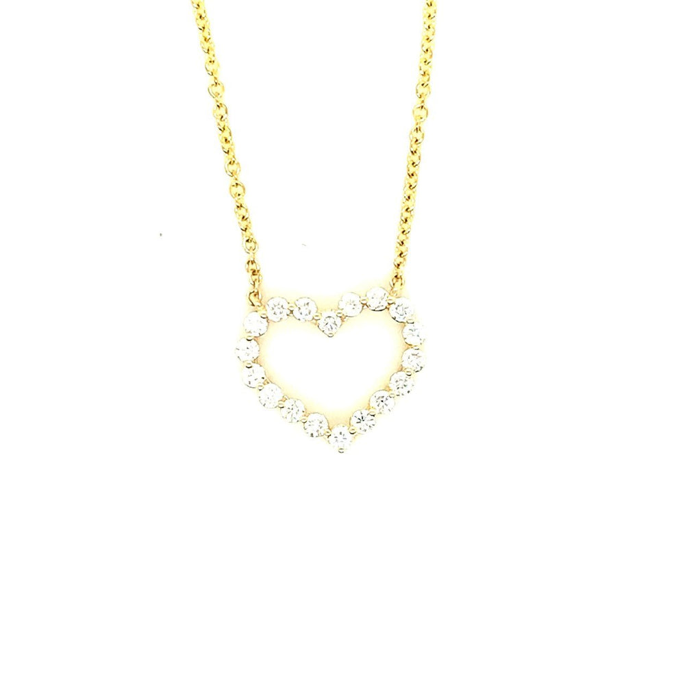 Open Diamond Heart Chain Necklace - Kelly Wade Jewelers Store