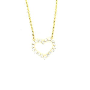 Open Diamond Heart Chain Necklace - Kelly Wade Jewelers Store