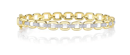 Open Diamond Link Bangle - Kelly Wade Jewelers