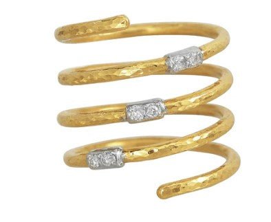 Open Spiral Ring With Diamonds - Kelly Wade Jewelers