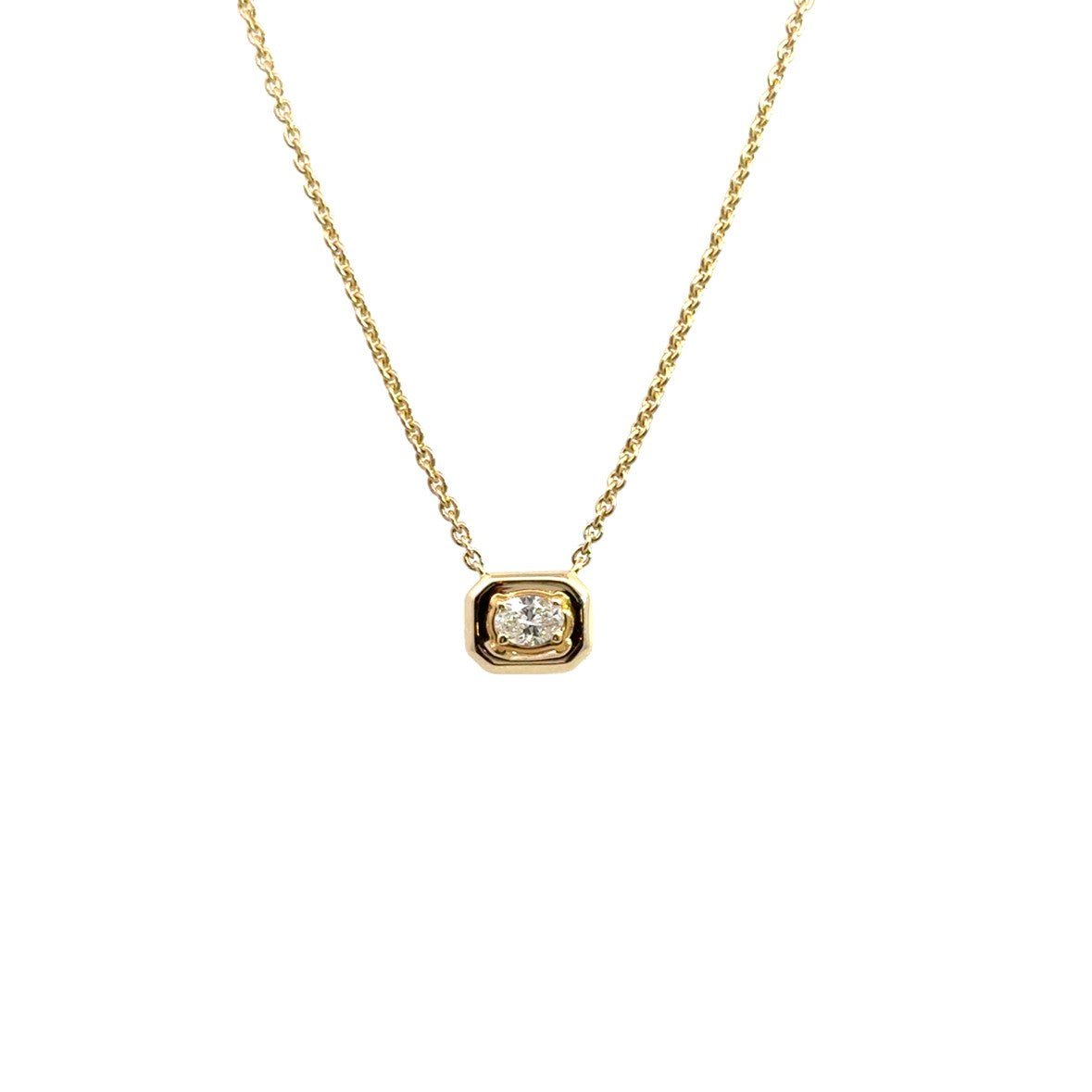 Oval Diamond Necklace - Kelly Wade Jewelers