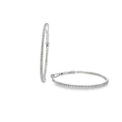 Oval Inside Out Diamond Hoop Earrings - Kelly Wade Jewelers