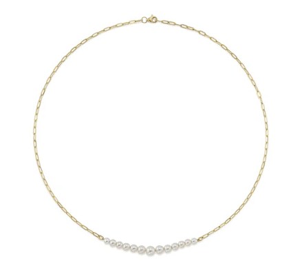 Paperclip Pearl Necklace - Kelly Wade Jewelers Store