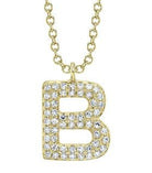 Pave Diamond A Necklace - Kelly Wade Jewelers