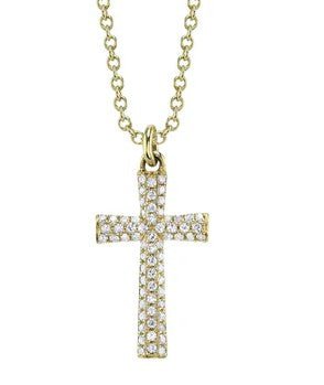 Pave Diamond Cross Necklace - Kelly Wade Jewelers