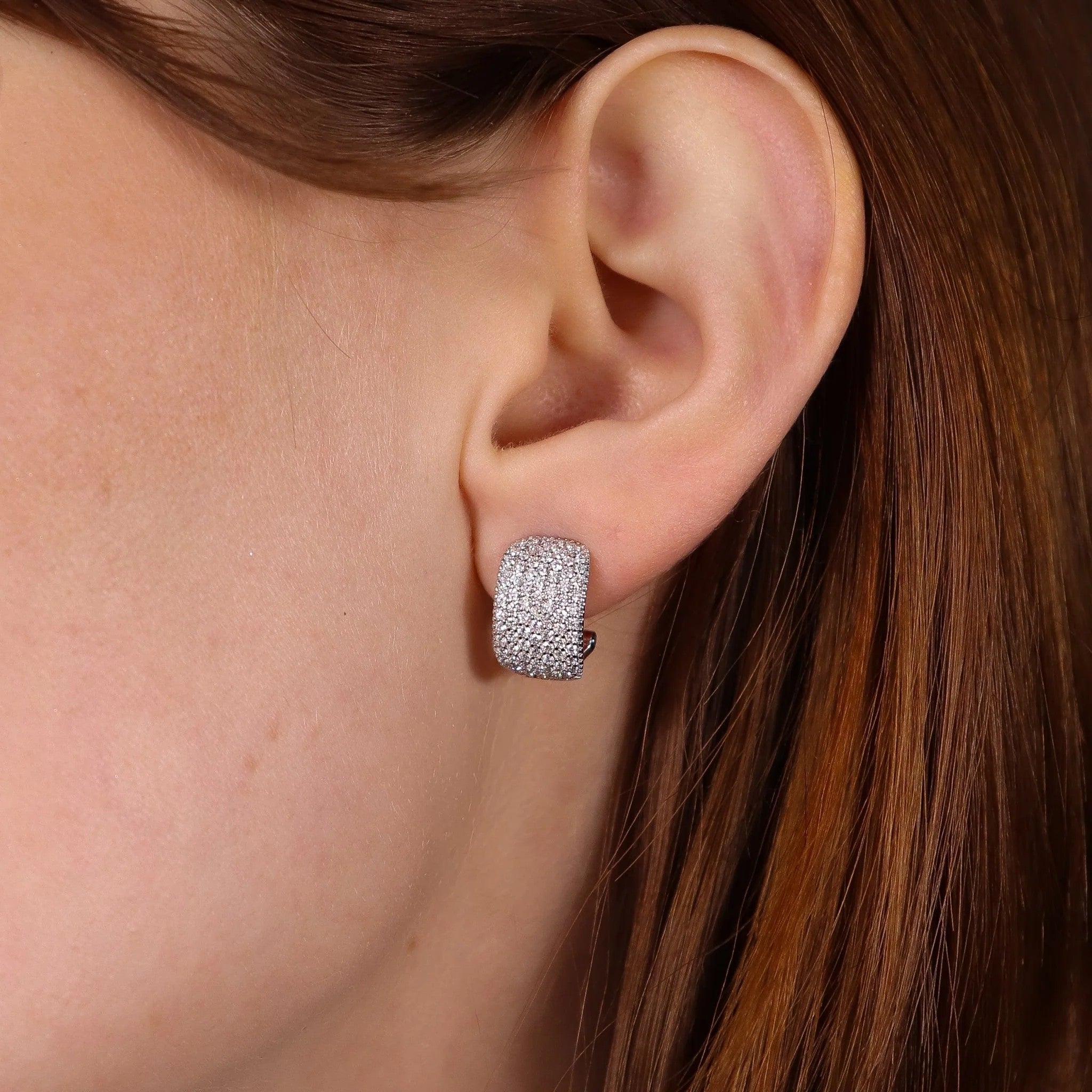 Pave Diamond Huggie Earrings - Kelly Wade Jewelers