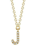 Pave Diamond "J" Chain Necklace - Kelly Wade Jewelers