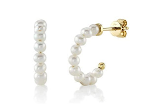 Pearl hoop earrings - Kelly Wade Jewelers Store
