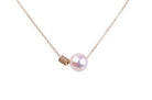 Pearl & Pave Diamond Rondel Necklace - Kelly Wade Jewelers