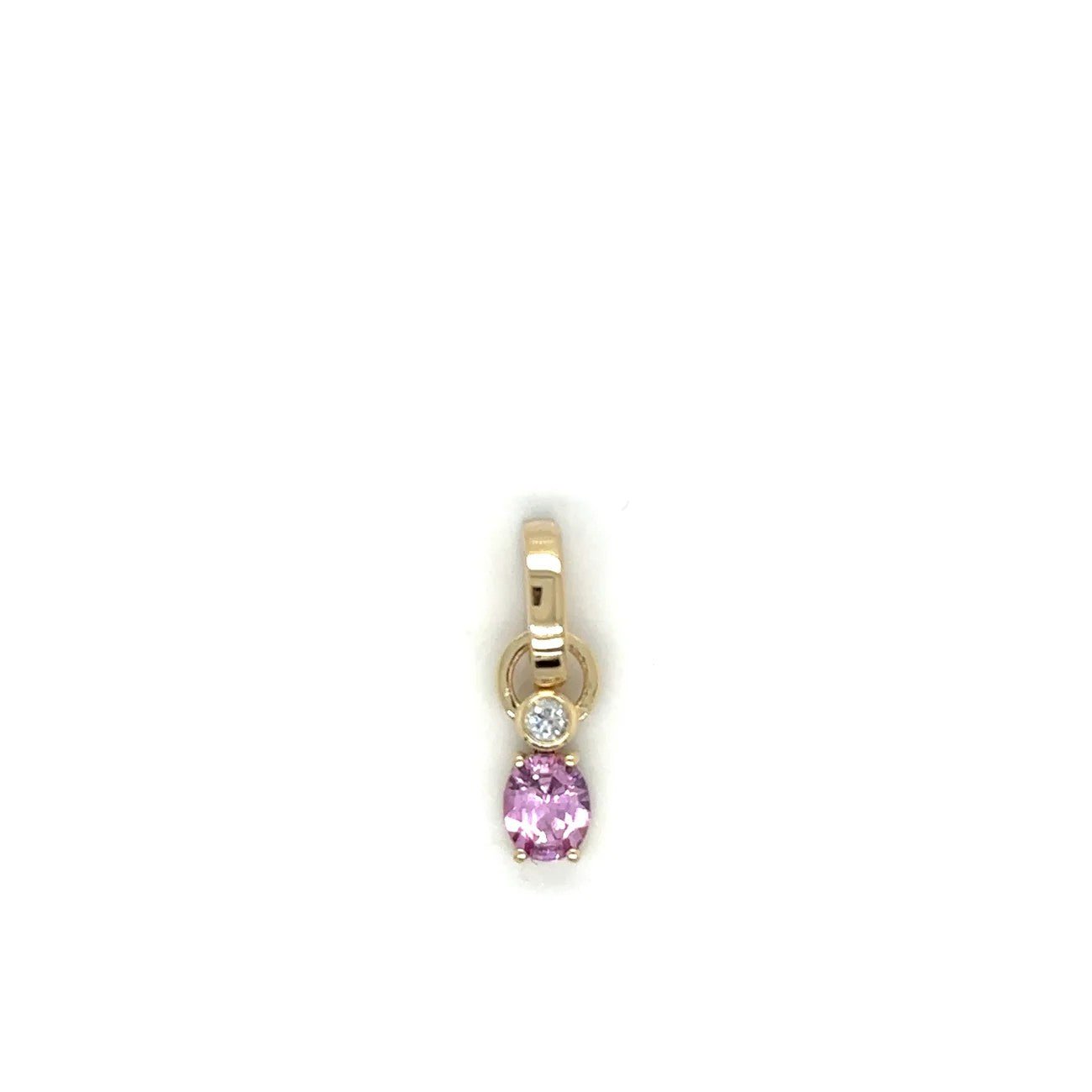 Pink Sapphire & Diamond Charm - Kelly Wade Jewelers