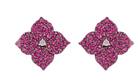 Pink Sapphire Flower Earrings - Kelly Wade Jewelers