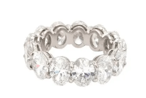 Platinum 13 oval diamond etern - Kelly Wade Jewelers