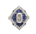 Platinum cushion cut diamond c - Kelly Wade Jewelers