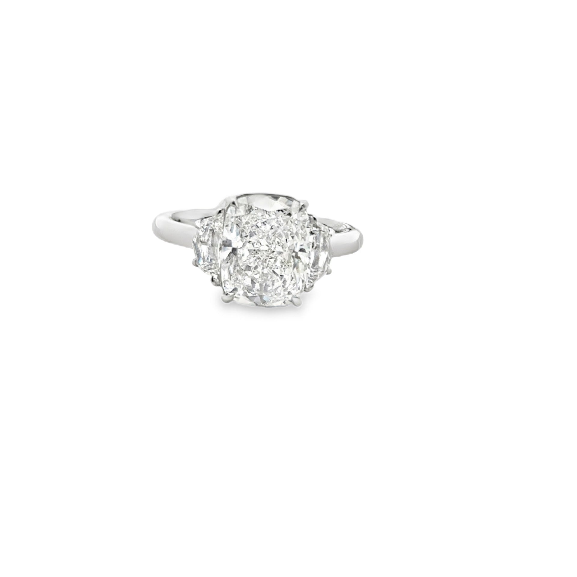 Platinum cushion cut diamond c - Kelly Wade Jewelers