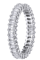 Platinum Emerald Cut Diamond Eternity Ring - Kelly Wade Jewelers