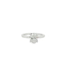 Platinum four prong oval diamo - Kelly Wade Jewelers