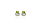 Prasiolite Peridot Diamond Studs - Kelly Wade Jewelers Store