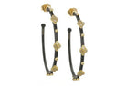 Quatrefoil & Champagne Diamond Hoops - Kelly Wade Jewelers