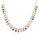 Rainbow Sapphire Diamond Necklace - Kelly Wade Jewelers
