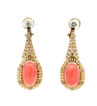 Rhodochrosite Diamond Dop Earrings - Kelly Wade Jewelers