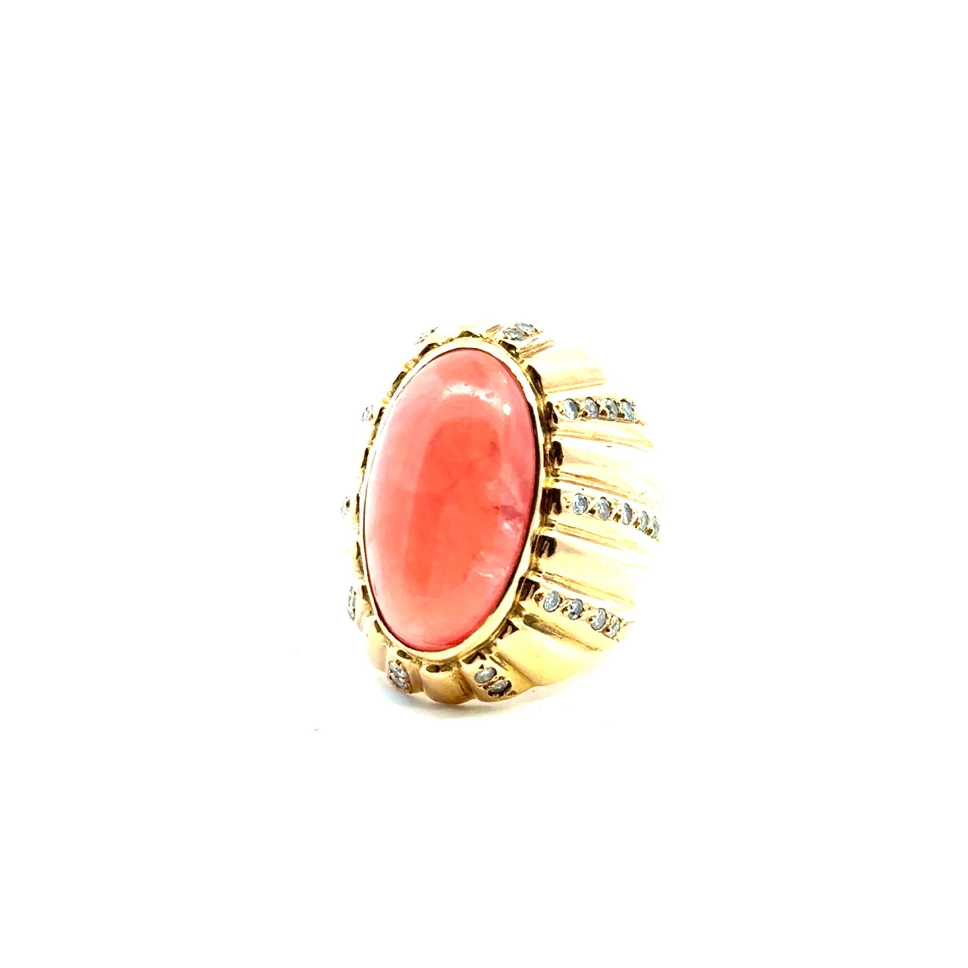 Rhodochrosite Diamond Ring - Kelly Wade Jewelers Store