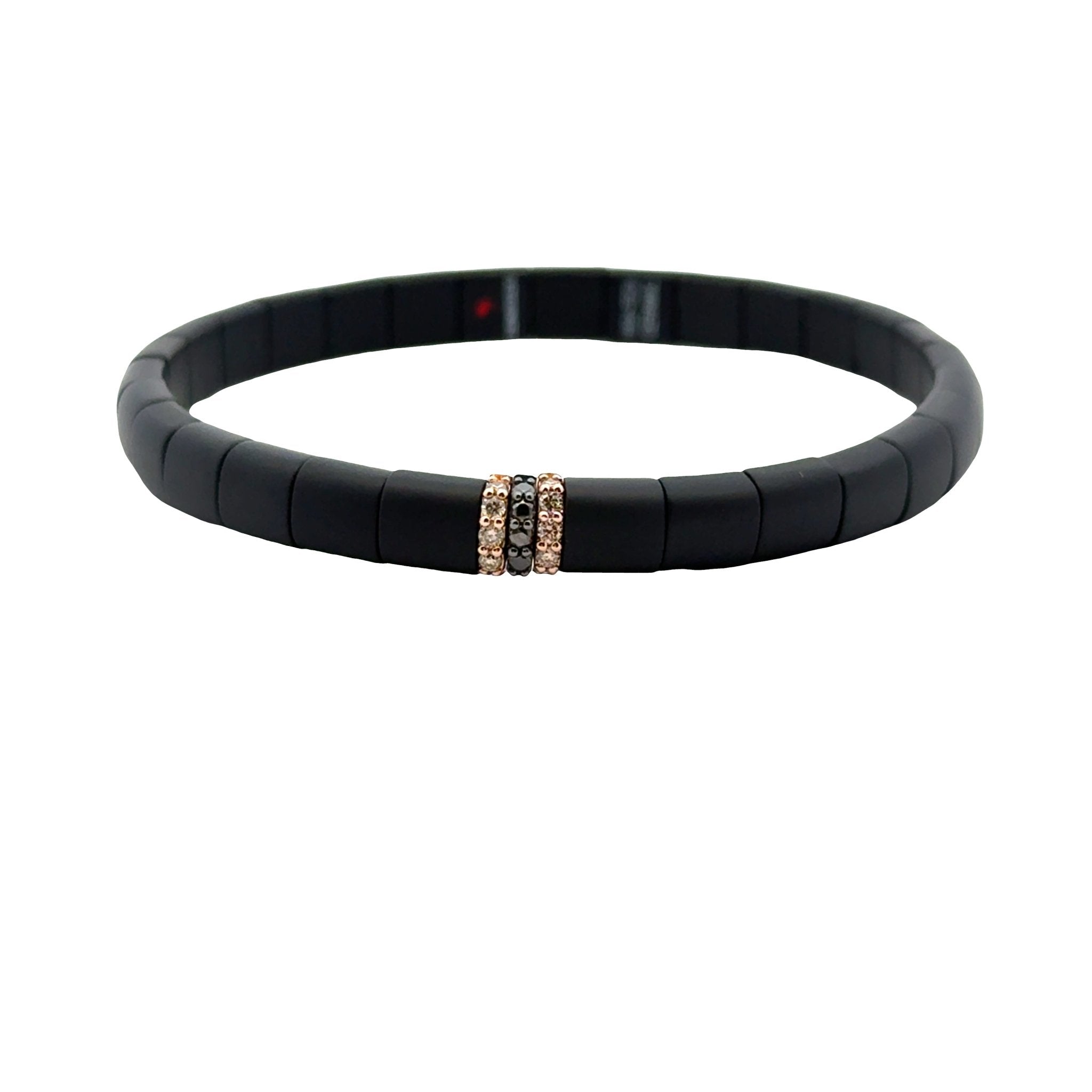 Rose Gold & Black Ceramic Bracelet - Kelly Wade Jewelers
