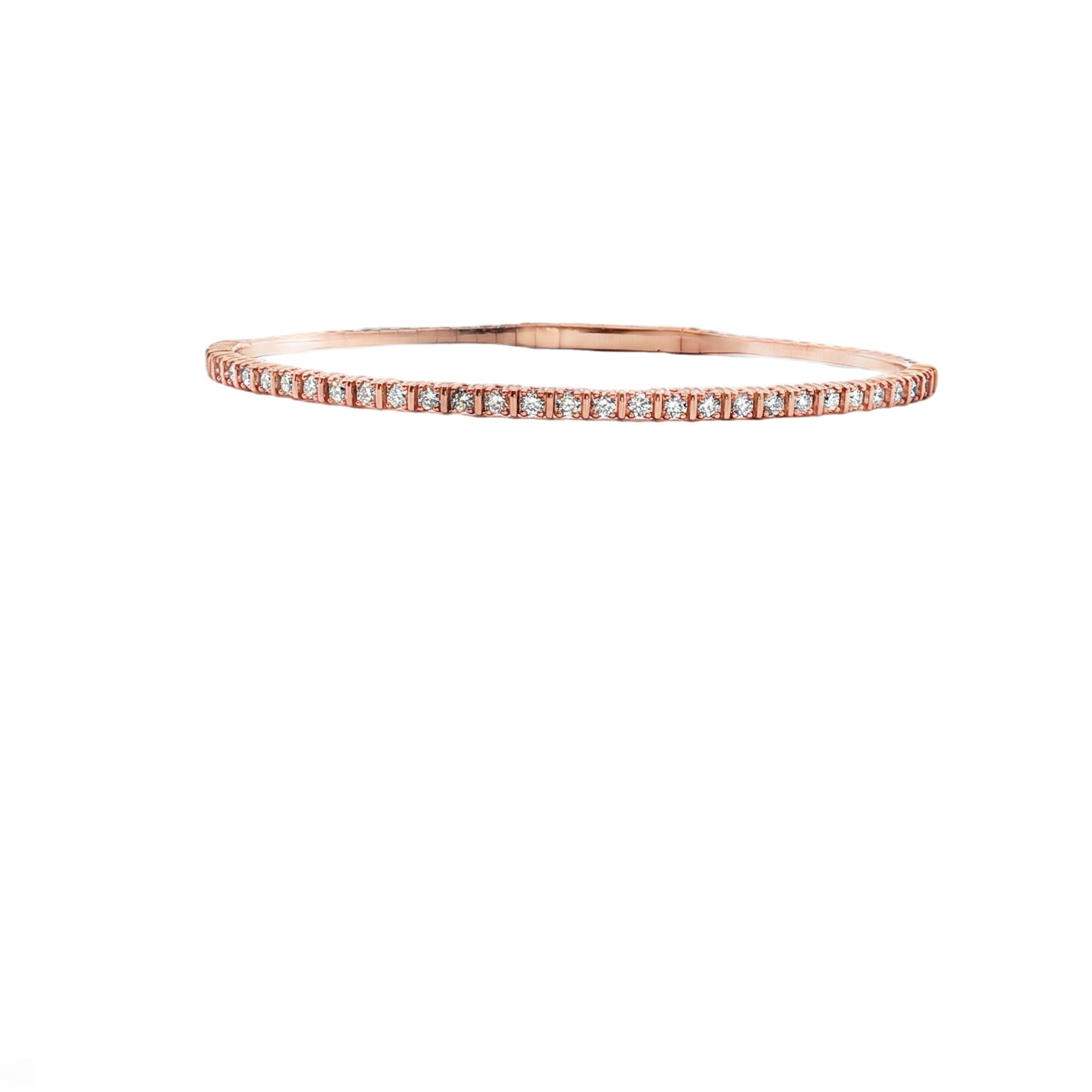Rose Gold Diamond Flexible Bracelet - Kelly Wade Jewelers