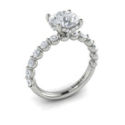 Round Diamond with Floating Diamond Band - Kelly Wade Jewelers