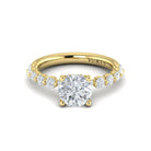 Round Diamond with Floating Diamond Band - Kelly Wade Jewelers