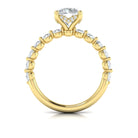 Round Diamond with Floating Diamond Band - Kelly Wade Jewelers