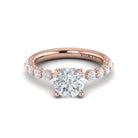 Round Diamond with Floating Diamond Band - Kelly Wade Jewelers