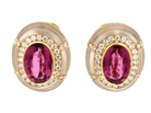 Rubellite Tourmaline Clip Earrings - Kelly Wade Jewelers