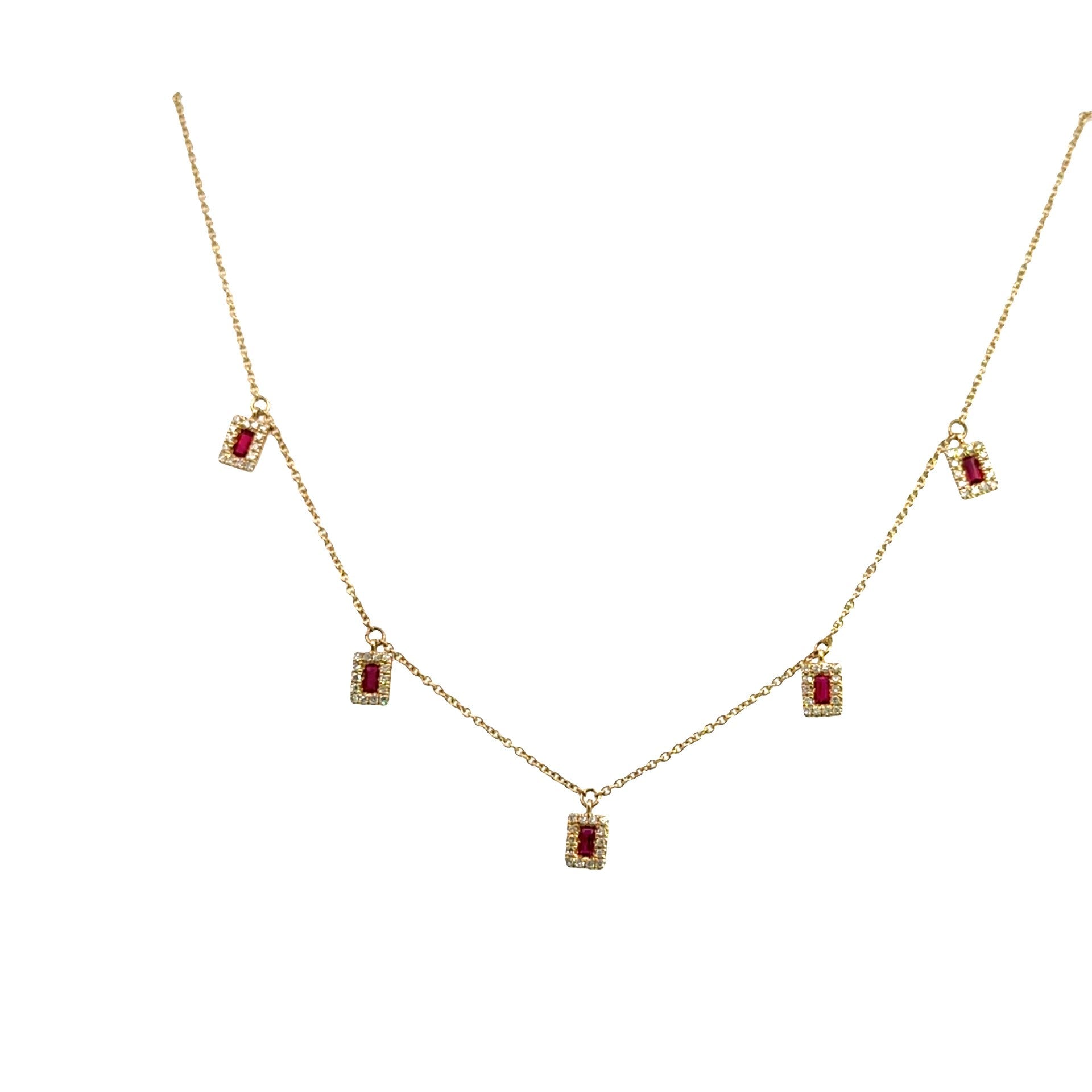 Ruby Diamond Dangle Necklace - Kelly Wade Jewelers