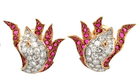 Ruby & Diamond Flame Earrings - Kelly Wade Jewelers