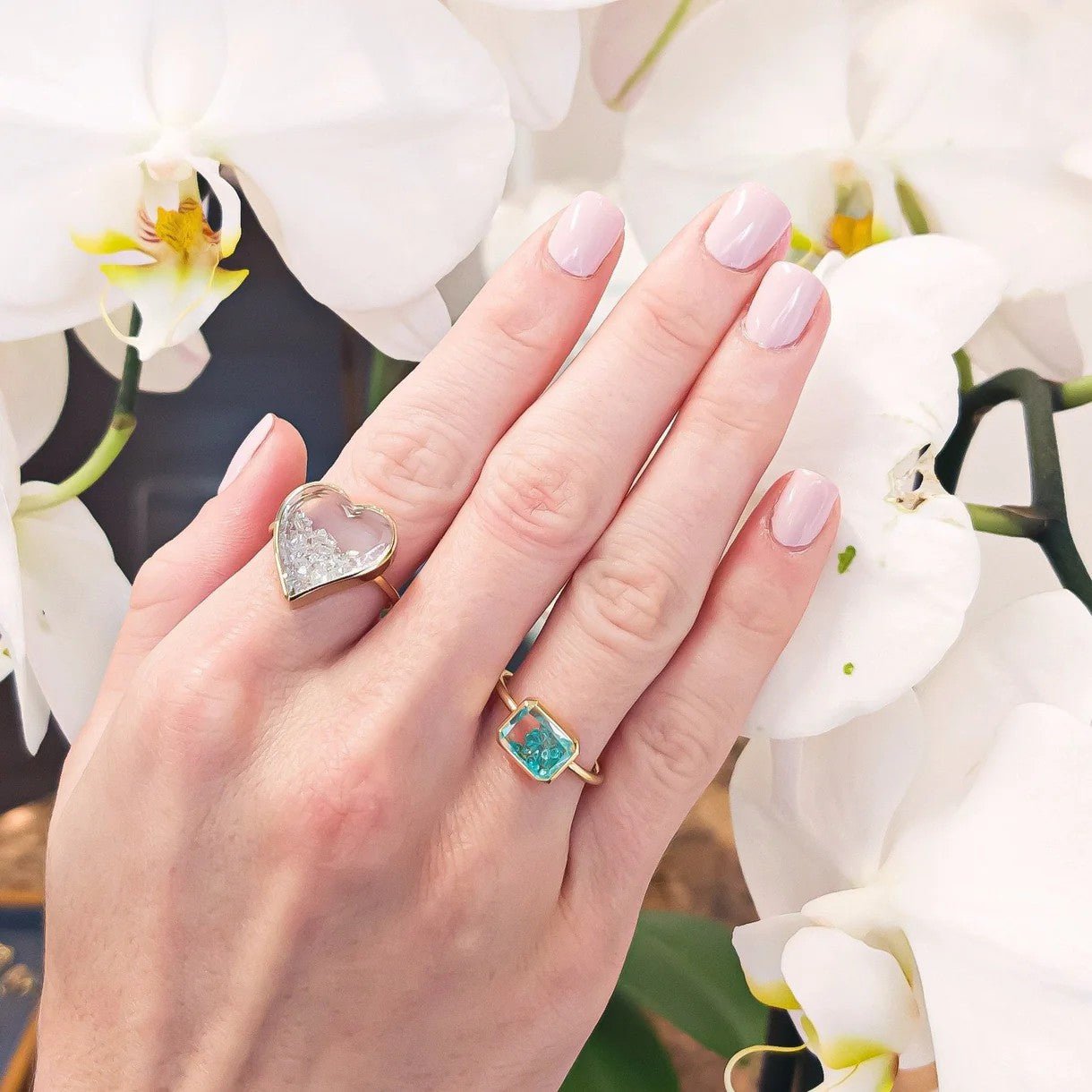 Ruby Heart Shaker Ring - Kelly Wade Jewelers