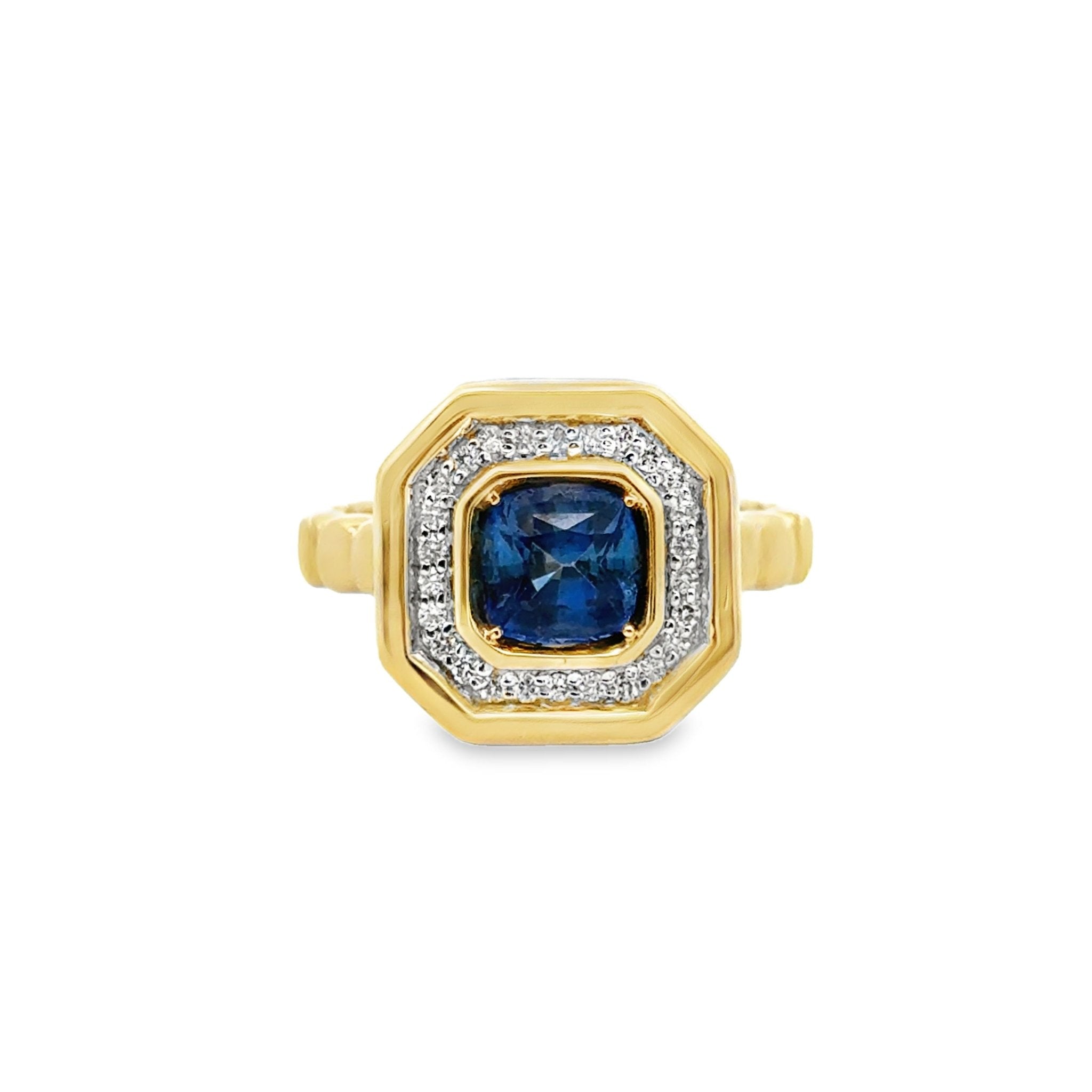 Saphire Bezel Ring - Kelly Wade Jewelers