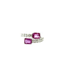 Sapphire Diamond Bypass Ring - Kelly Wade Jewelers
