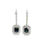 Sapphire & Diamond Dangle Earrings - Kelly Wade Jewelers