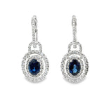 Sapphire & Diamond Dangle Earrings - Kelly Wade Jewelers