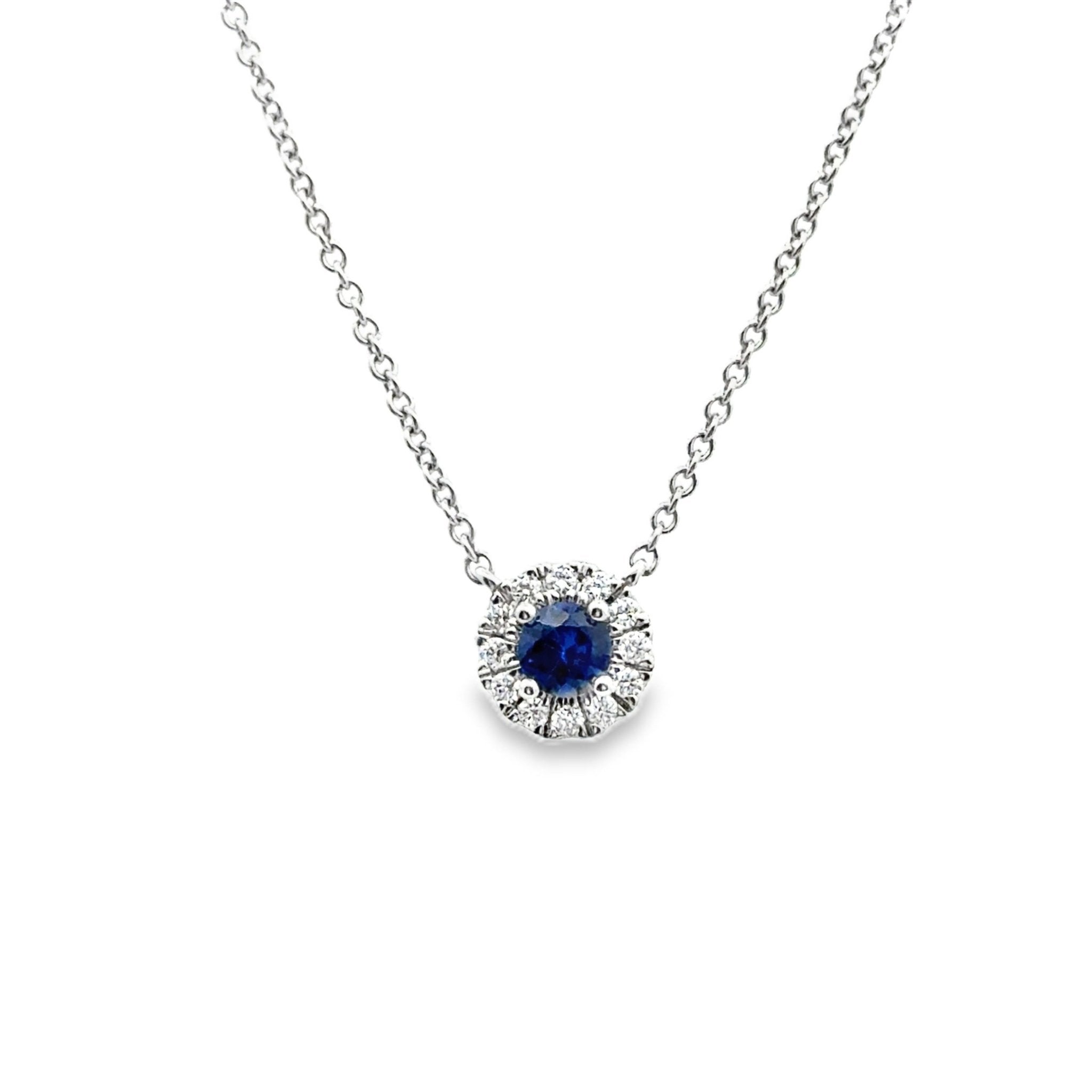 Sapphire Diamond Necklace - Kelly Wade Jewelers