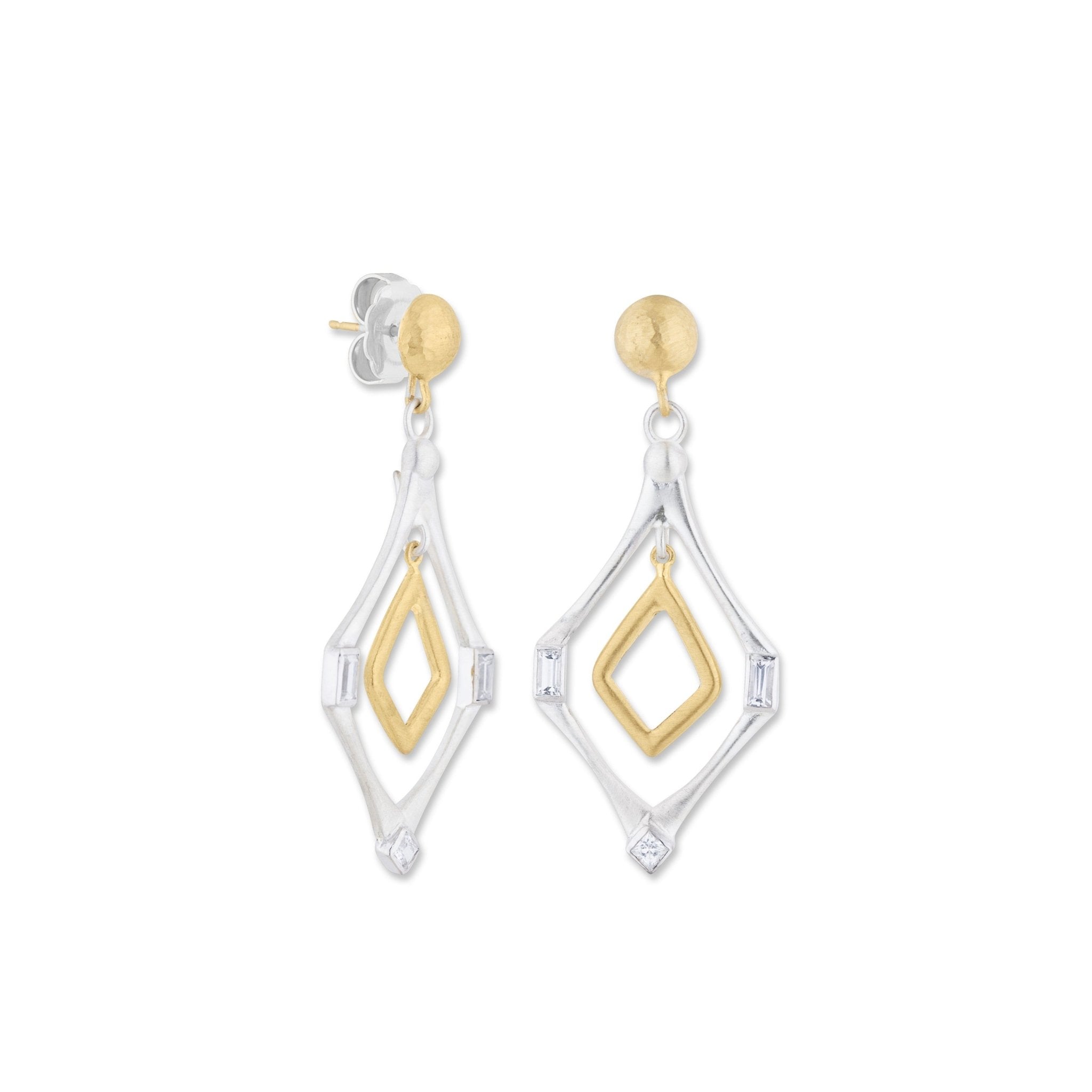 Sapphire Kite Dangle Earrings - Kelly Wade Jewelers