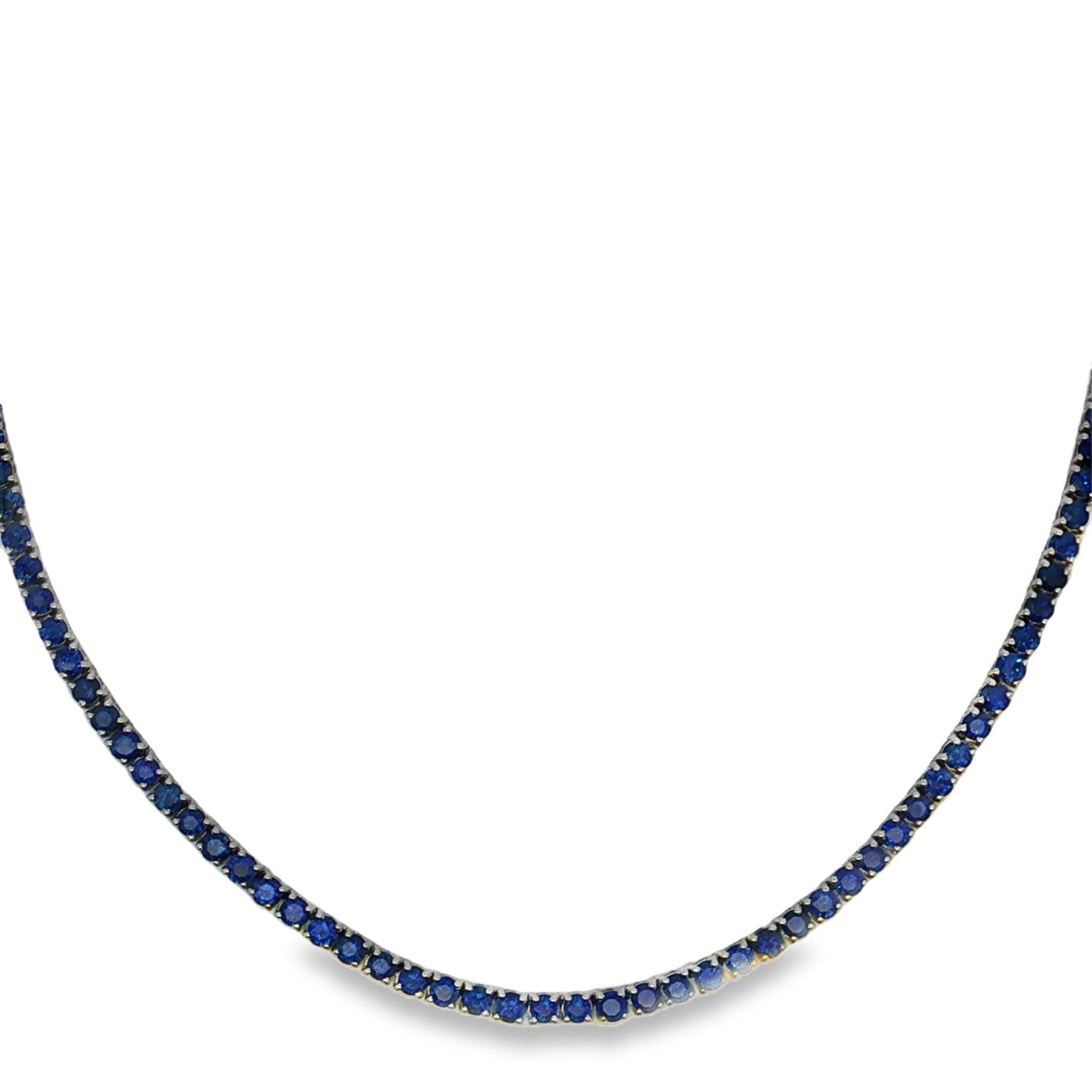Sapphire Tennis Necklace - Kelly Wade Jewelers