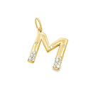 Scattered Diamond "M" Initial Charm - Kelly Wade Jewelers