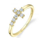 Sideways Diamond Cross Ring - Kelly Wade Jewelers