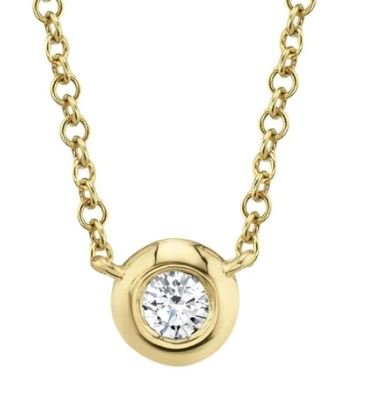 Single Diamond Bezel Necklace - Kelly Wade Jewelers Store