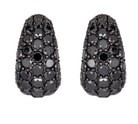 Small Black Diamond Dome Hoops - Kelly Wade Jewelers
