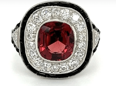 Spinel Diamond Onyx Ring - Kelly Wade Jewelers