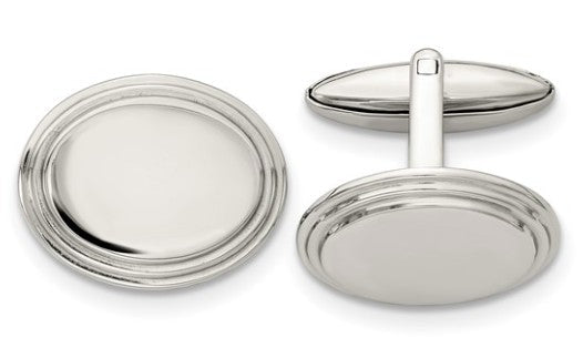 Stainless Steel Engravable Cufflinks - Kelly Wade Jewelers